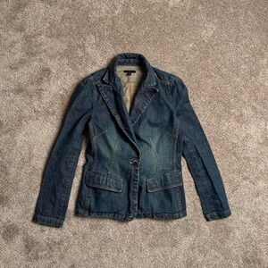 GAP DARTED FLAT POCKET DENIM COAT